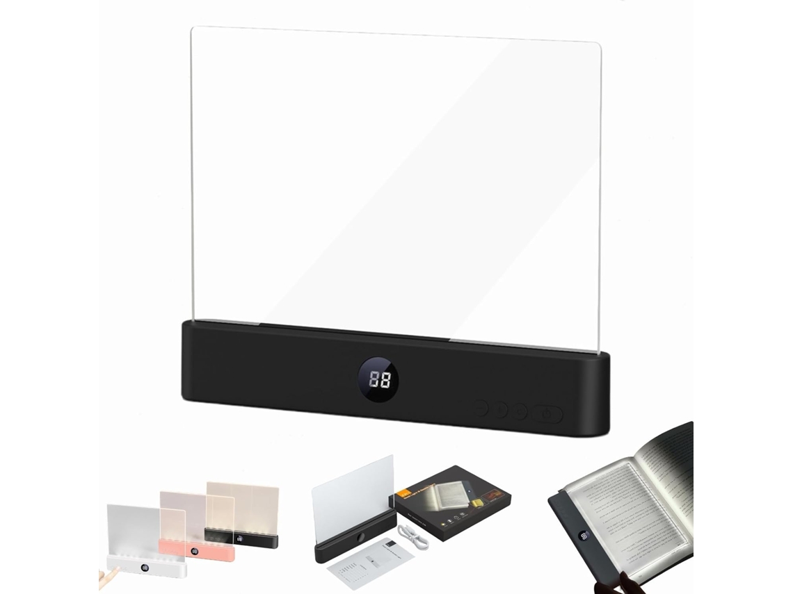 Luminária De Leitura Genérica, Luminária Para Leitura De Livros Com 3 Cores E Temporizador, Luz De Leitura Led, Cor Da