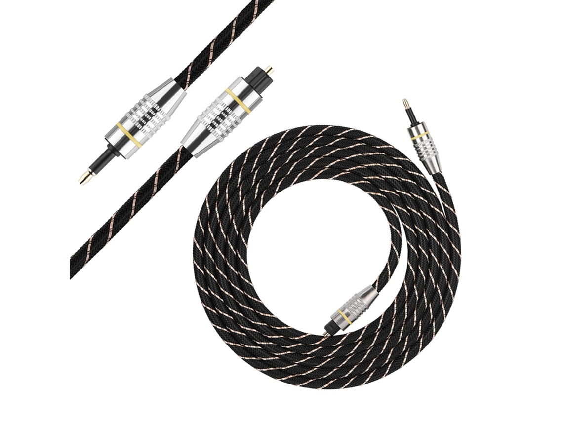 Cabo De Áudio Óptico Toslink, Conector Banhado A Ouro, Transmissão