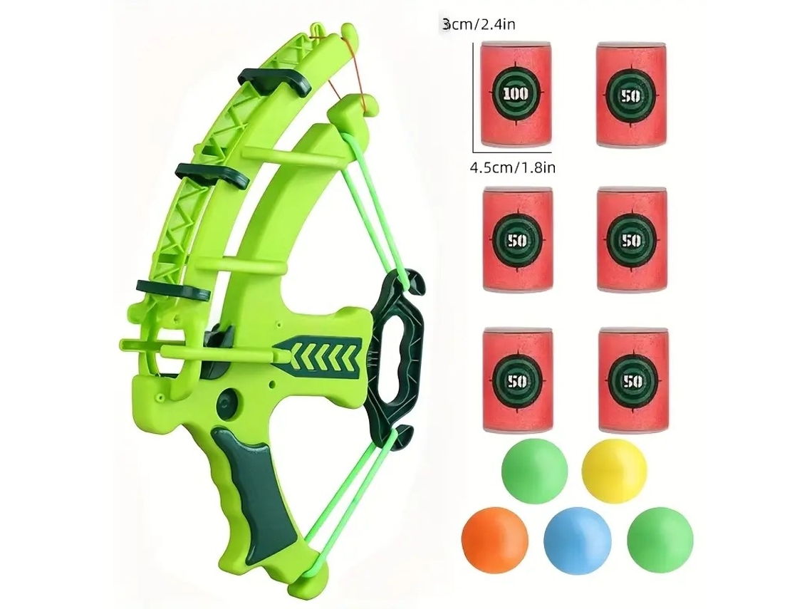 Placa De Dardos Brinquedo De Arco E Flecha Com 5 Bolas E 6 Alvos Conjunto De Jogo Para Diversão Em Ambientes Internos E Externos Cuich (verde)