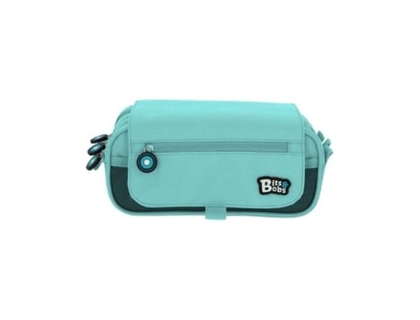 Bolsa tripla com aba Bits Amp-bobs azul-claro 23x10x10 cm
