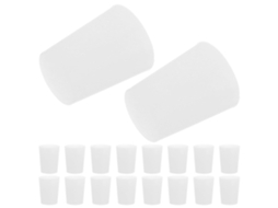 Hemobllo 20-rolhas Cônicas De Silicone Sólido Branco Para Tubos Ensaio 16-20mm, Prevenção De Vazamentos E Fácil Inserção