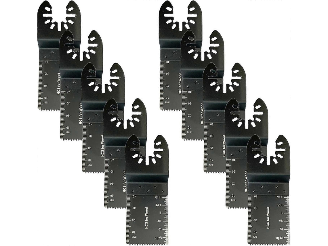 10 Lâminas de Serra Oscilante de Metal, 93*34*34mm, Aço Carbono, para Madeira e Metal Macio | S/MARCA