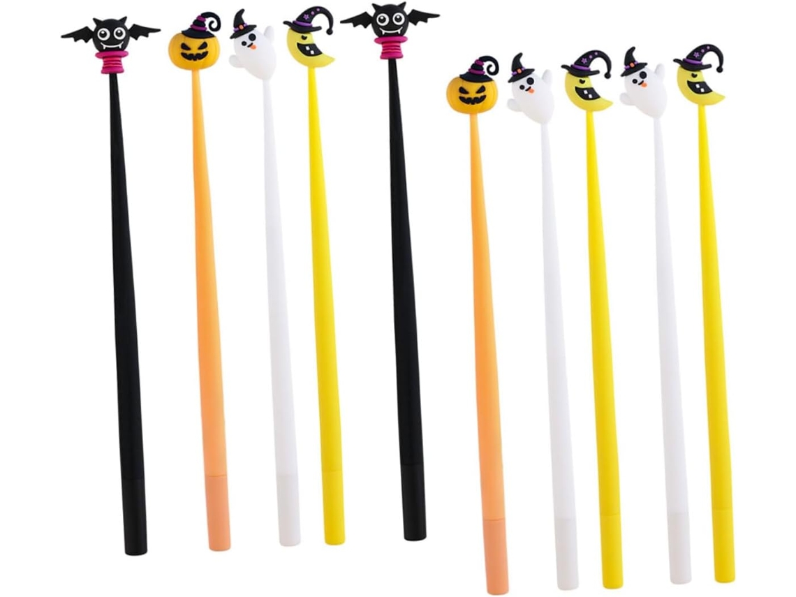 Sewacc Conjunto De 10 Canetas Em Gel Pretas Com Formatos Divertidos