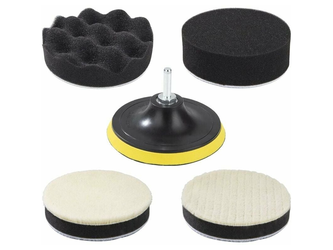 Kit De Esponja Para Polimento De Carros, Boina De Polimento Com Adaptador Para Broca, Disco De Polimento De 125 Mm/5 Polegadas