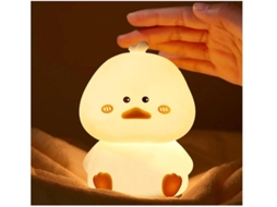 Luz Noturna Yizhood Qv 07 Duck Crianças 16 Cores Bateria De Controle Remoto Adequada Para Quarto De Criança Amarelo