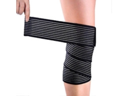 Suporte De Compressão Para Panturrilha E Coxa De Alta Elasticidade Preto, Suporte Para Joelho, Bandagem De Suporte Slowmoose