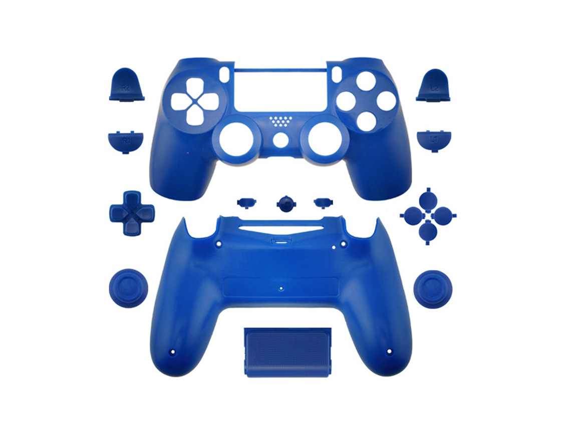 Conjunto De Capa Protetora Completa / Botões Para Controle Ps4 Playstation Slim Pro (jdm-040) Czhhmart Azul
