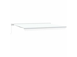 Conjunto 1 Toldo Retrátil Vidaxl Branco Lona (500 × 300 Cm)