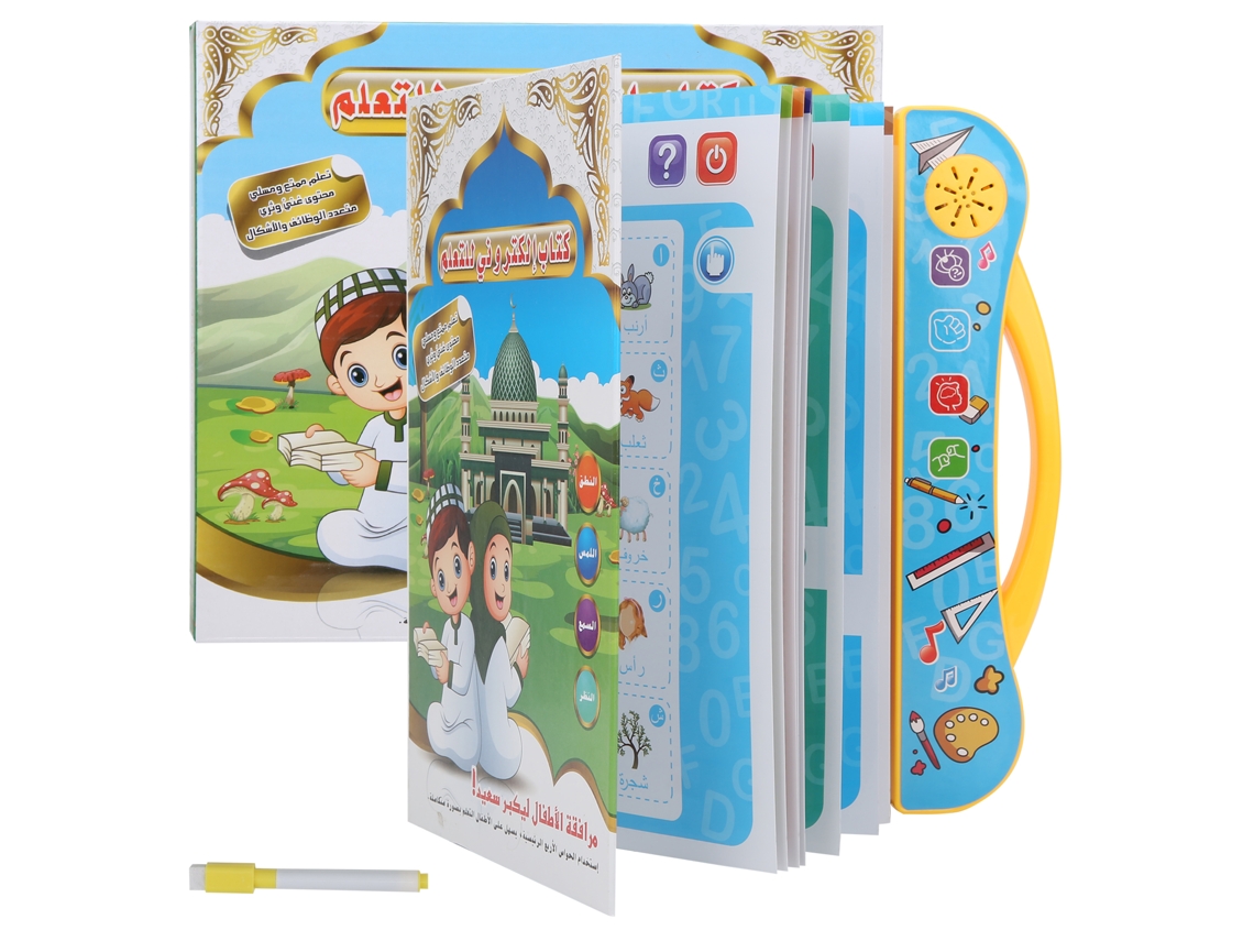 Mali brinquedo Livro de Leitura em Árabe e Inglês com Voz, Educativo para Crianças 3+