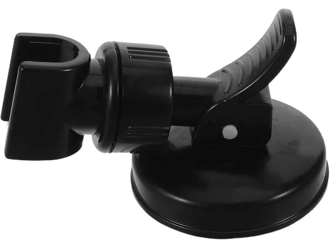 Suporte Para Chuveiro De Mão Removível, Em Plástico Preto, Com Ventosa Forte Para Parede Do Banheiro