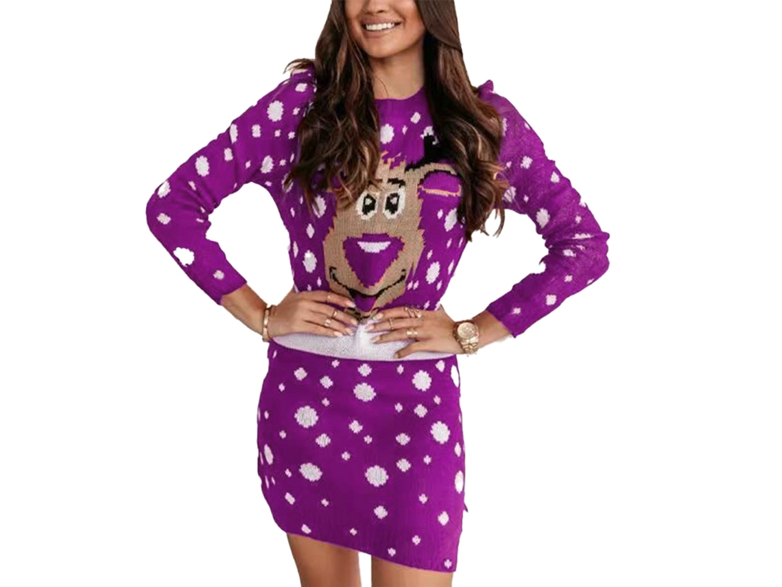 Laxiscreed Vestido Purple Bodycon Feminino Para Natal E Primavera, Estilo, Conforto E Elegância