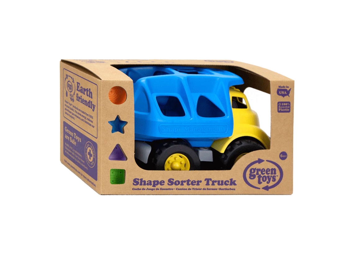 Caminhão De Brinquedo Green Toys Com Encaixe Em Formato De Formas, Feito De Plástico Resistente.