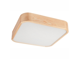 Candeeiro De Teto Gaspar 3, Madeira, Castanho, 45x45x8 Cm, Seven Design
