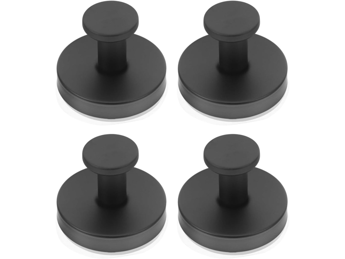 Conjunto De 4 Ganchos Aço Inoxidável Com Ventosa Para Toalhas E