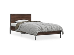 Bed Frame, Bed Frames Vidaxl Marrom Madeira Processada (90 X 190 Cm)