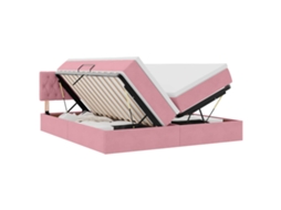 SYFAX™ Cama com Armazenamento com Colchão Rosa 100 X 200 Cm
