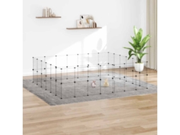 Vidaxl Gaiola P/ Animais De 52 Painéis C/porta 35x35 Cm Aço Preto