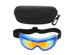 Óculos de Proteção para Crianças com Proteção UV, Anti Salpicos, Estojo, Moldura Azul, Filme Vermelho MARCA