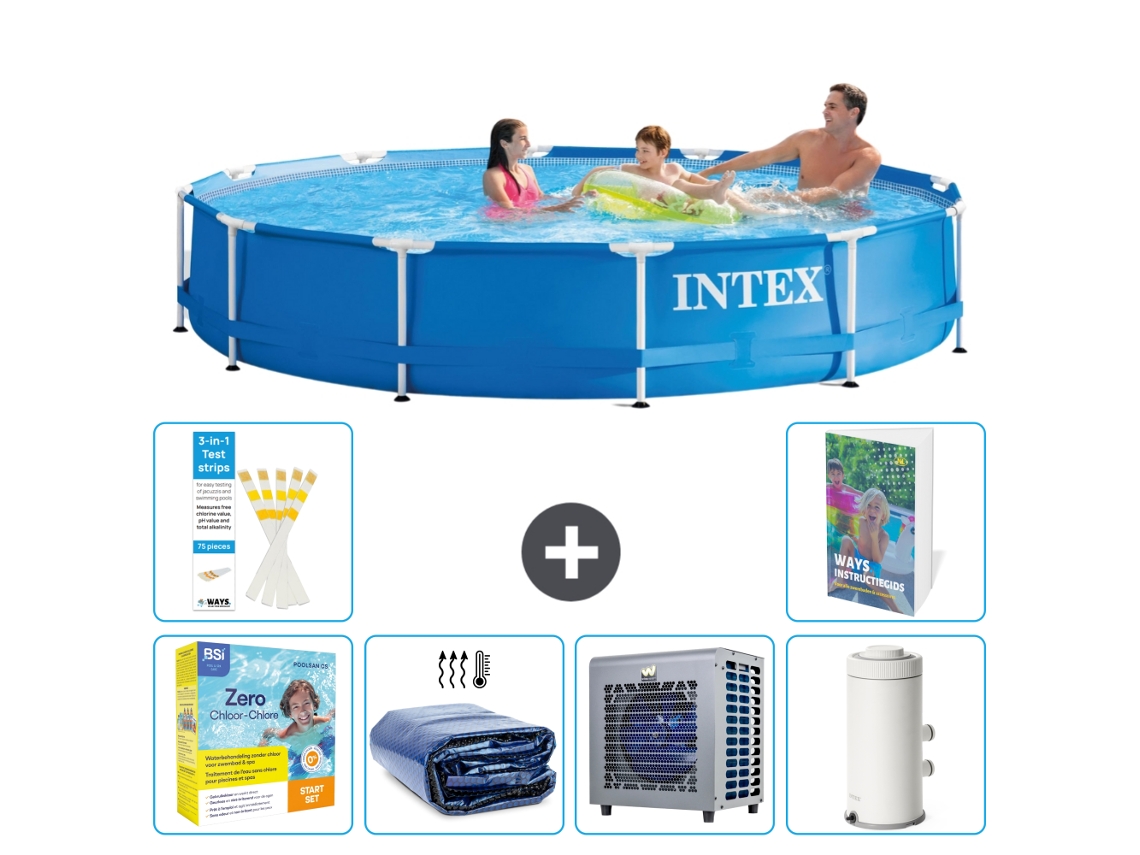 Intex Piscina Com Estrutura Redonda - 366x76 Cm - 7-peças S157