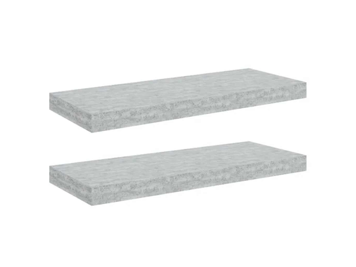 Prateleiras de Parede 2 Pcs 60x23,5x3,8cm MDF Cinzento MAISON EXCLUSIVE