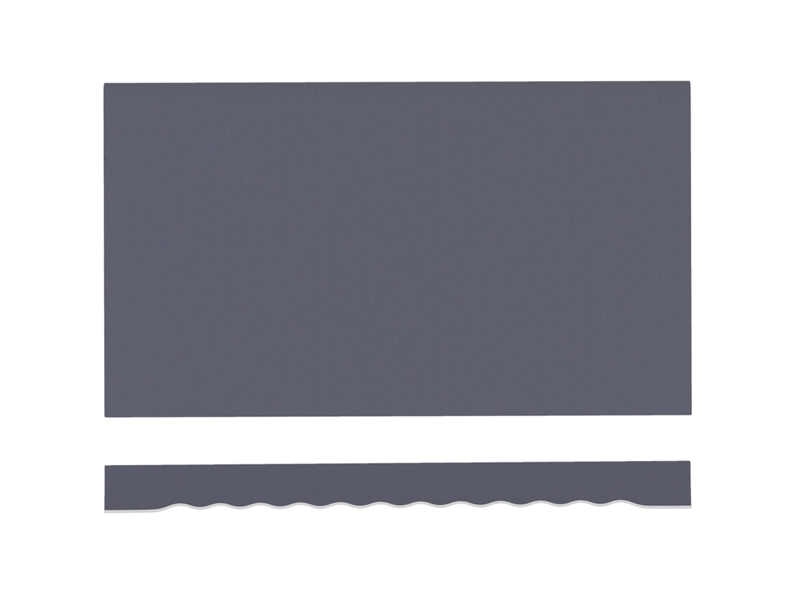 Capa De Substituição Para Toldo Retrátil De Poliéster Anti-uv De 3,6 X 2,5 M, Cinza.