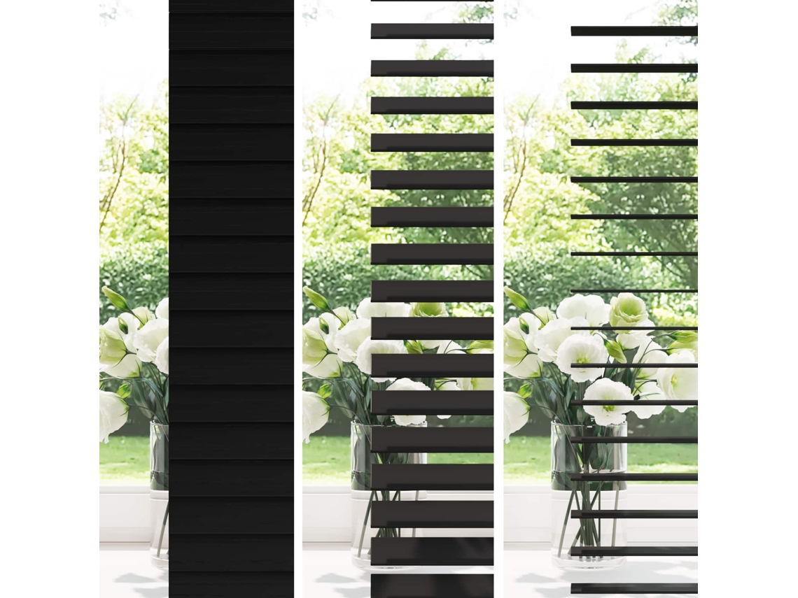 Vidaxl Cortina Veneziana Preto 115 X 130 Cm 35 Mm