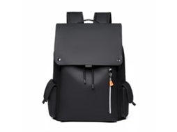 Mochila Preta, Leve, Simples E Com Grande Capacidade Para Viagens.