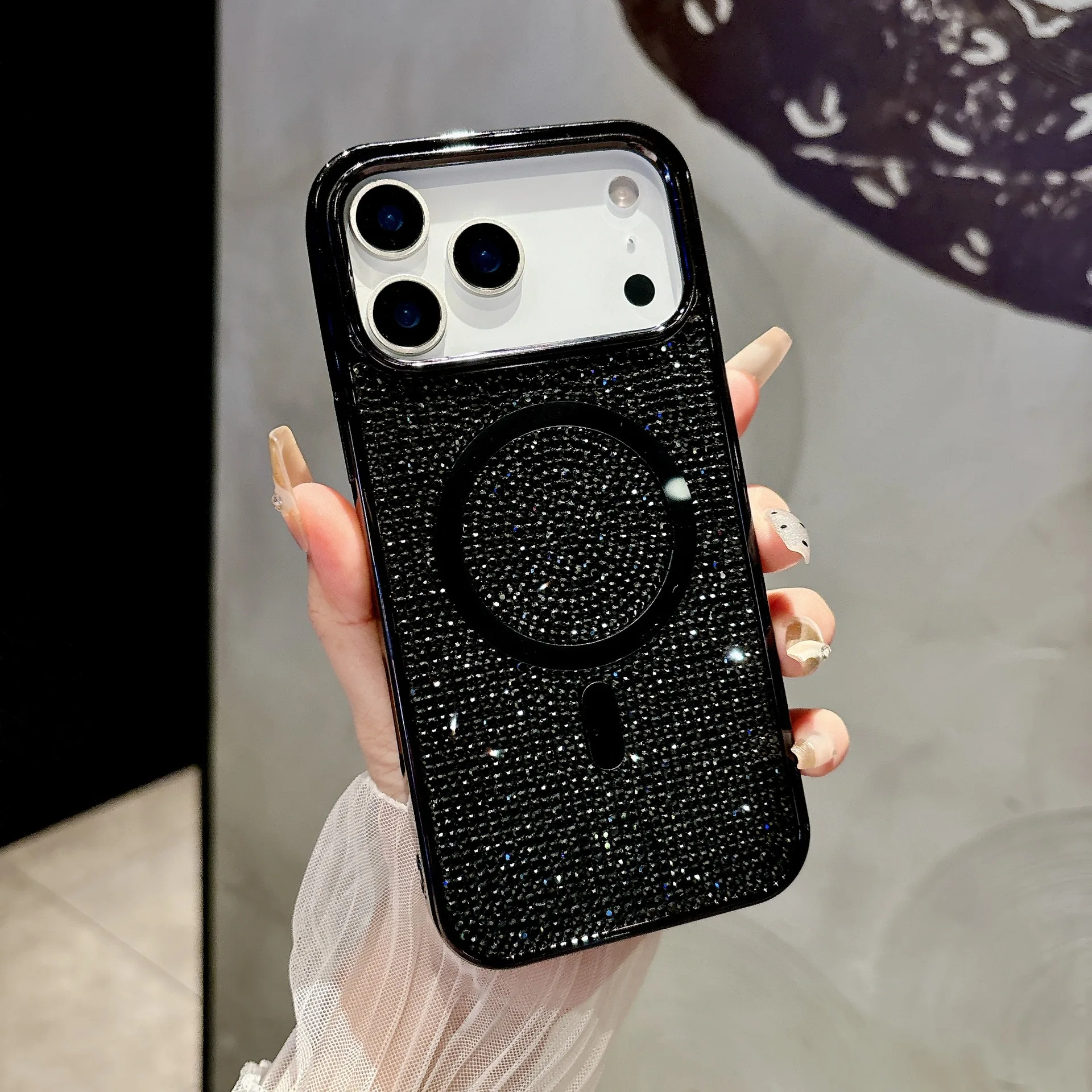 (preto, Iphone 17 Pro Max) Capa Resistente Para Celular, Feita De Material Híbrido Pctpu, Com Proteção Completa Contra Impactos.