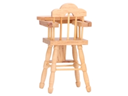 Mali cadeira Alta de Bebê Miniatura Casa de Bonecas 1:12 Móvel Betula Decoração Acessório