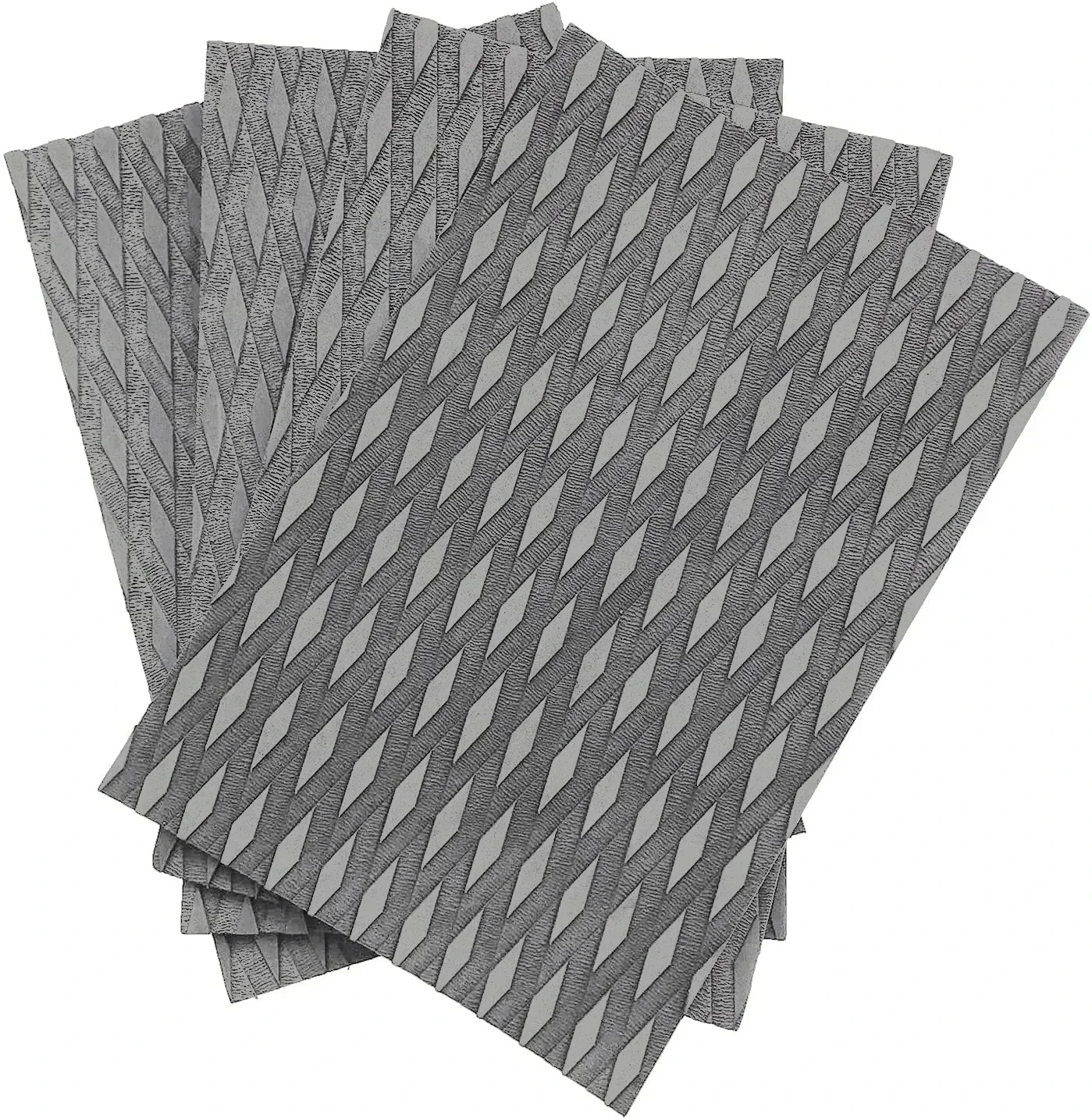 Tapete Antiderrapante Para Prancha De Surf (cinza, Quatro Peças), Adequado Para Caiaques, Espuma Eva Autoadesiva.
