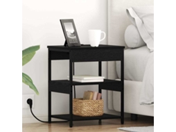 Vidaxl Armário De Cabeceira 2 Pcs Carvalho Preto 41 X 31 X 51 Cm