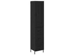 Conjunto 1 Buffet De Armazenamento Vidaxl Preto Derivados De Madeira (34,5 X 34 X 180 Cm)