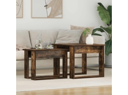 Vidaxl Conjunto De Mesas De Café 2 Pcs Carvalho Defumado