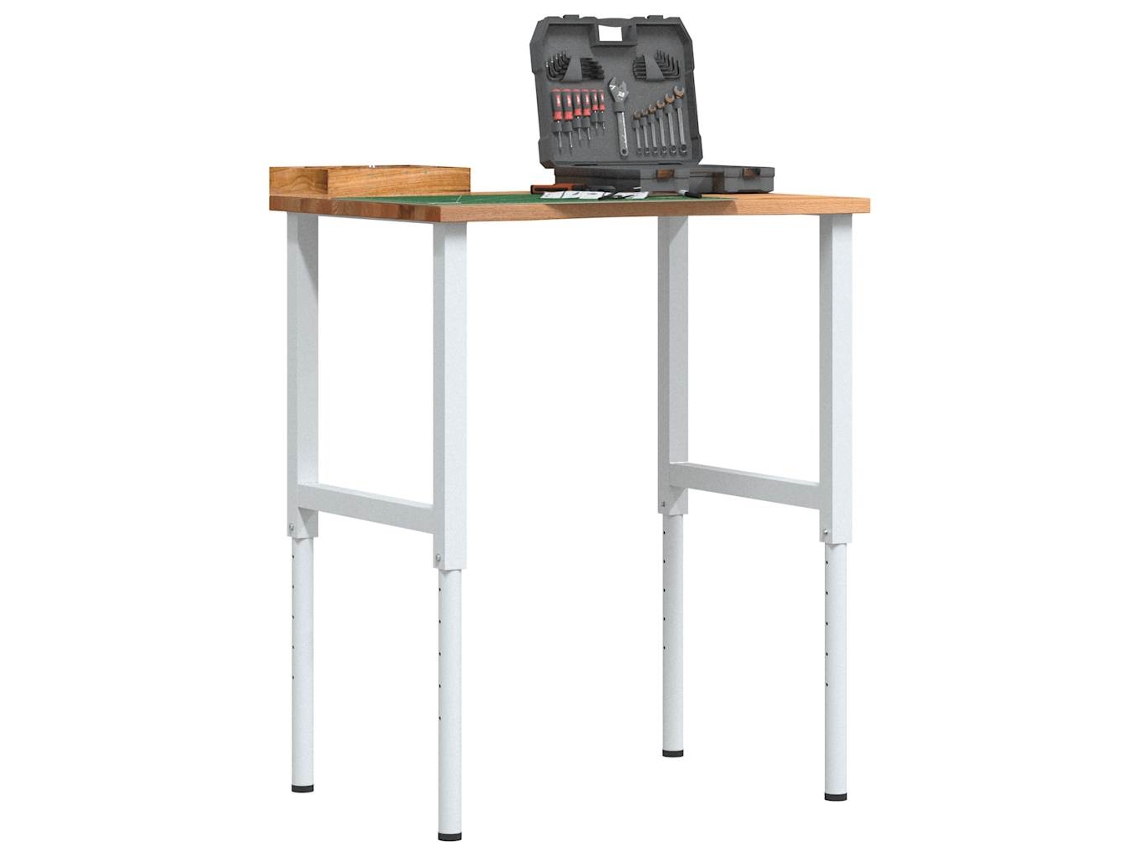 Vidaxl Bancada 80x60x(71,5-98) Cm Carvalho Castanho-claro