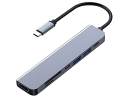 Lurelia Hub Usb-c 7 Em 1, Hdmi, Sd/tf, Até 5 Gbps