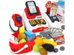 Ats set de Caixa Registradora de Supermercado Brinquedos Educatsivos de Jogo Simulado para Crianças