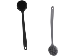 Lurelia Pack De 2 Escovas De Silicone Para Costas E Corpo, Silicone Macio, Cabo Longo E Com Argola, Uso Diário