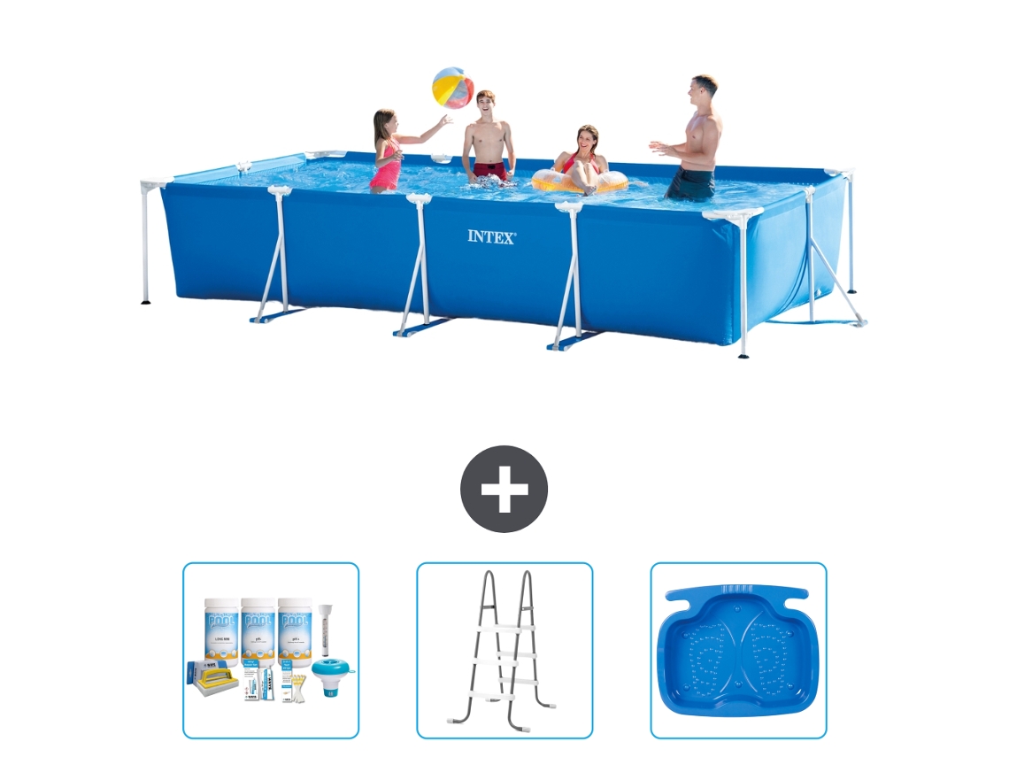 Intex Piscina Com Estrutura Retangular - 450x220x84 Cm - 4-peças S30280