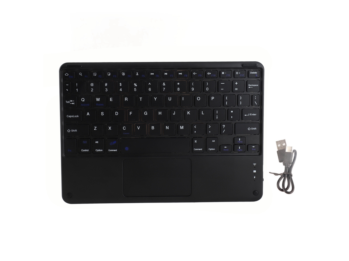 Aetheria teclado Bluetooth Sem Fio com Touchpad 78 Teclas Ultra Fino Silencioso para Android e Windows