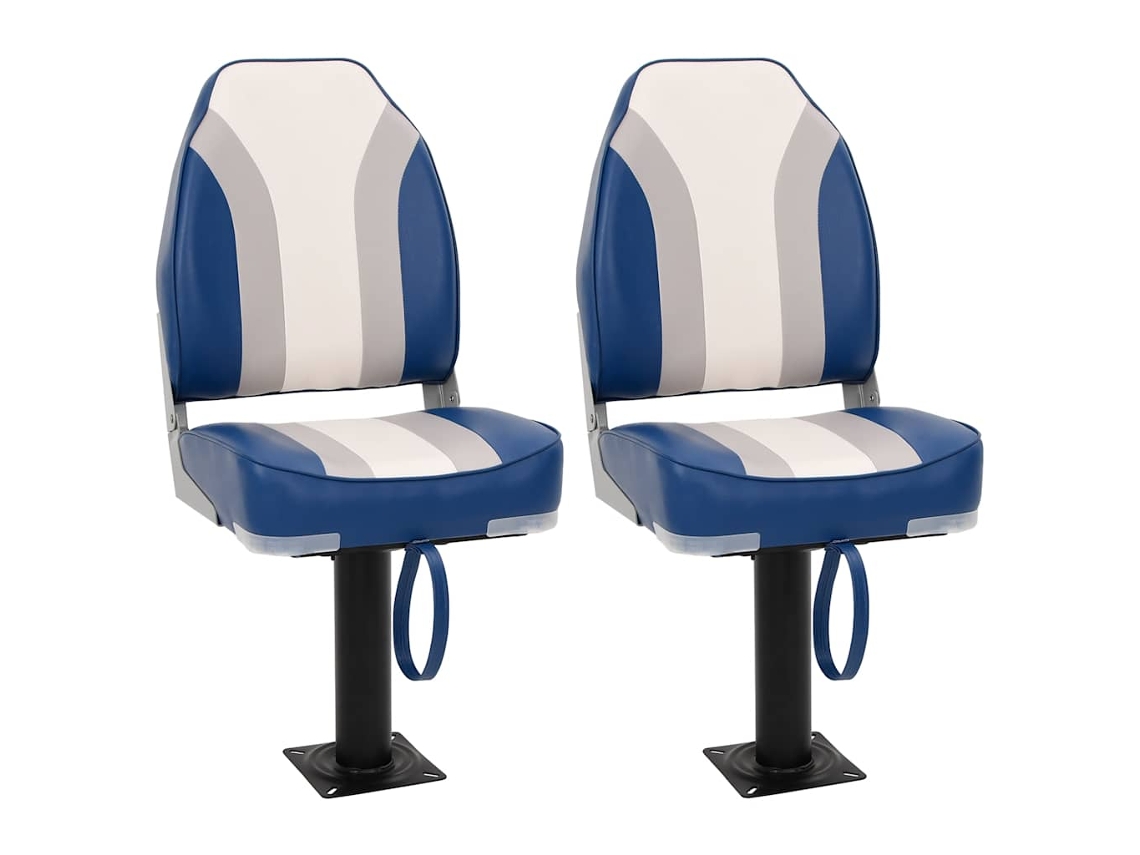 Vidaxl Cadeiras Para Barco Dobráveis 2 Pcs Com Encosto Alto