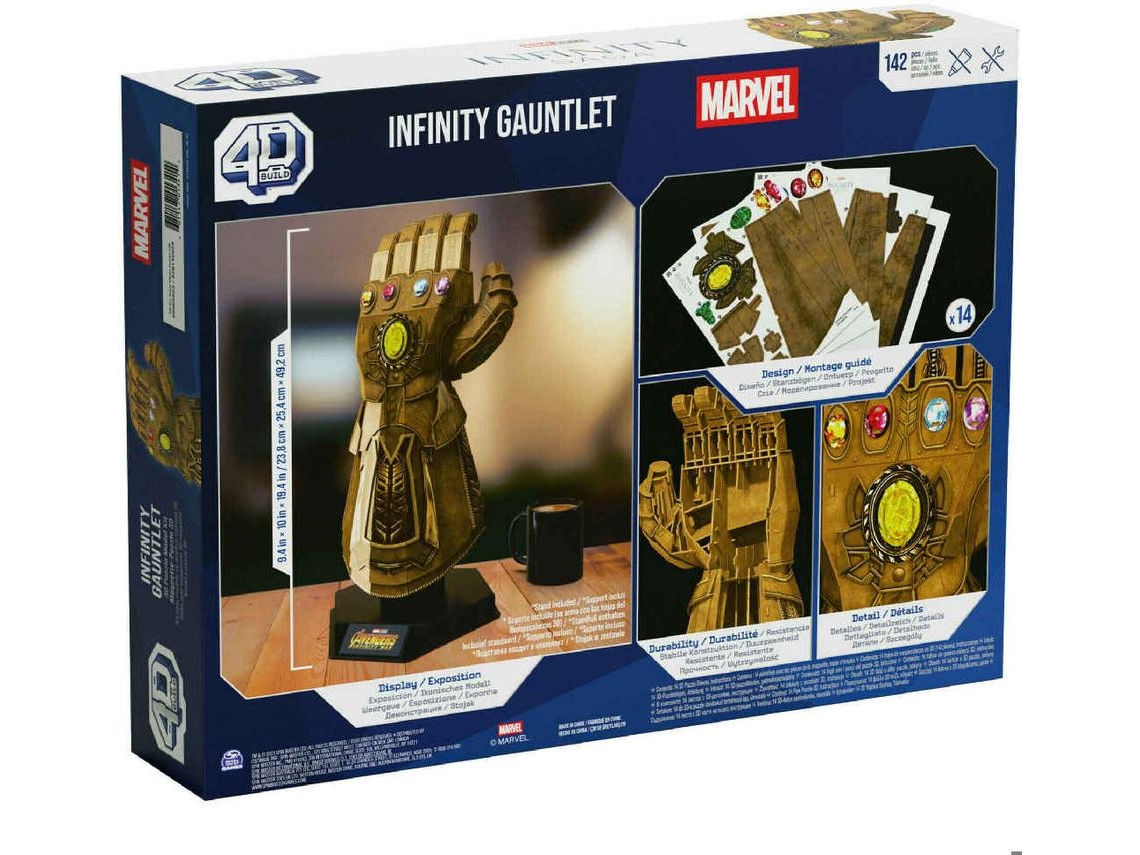 Puzzle 4D Luva de Thanos 142 Peças MARVEL 