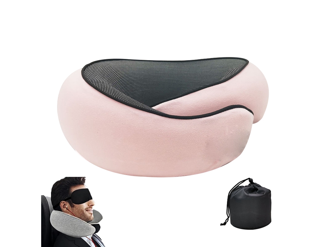 Lurelia Almofada Viagem, Espuma Viscoelástica, Formato U, Apoio Pescoço, Dobrável, Capa Lavável