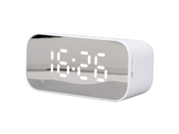 Rádio-Relógio HURRISE Rádio-Relógio Led Controle de Escurecimento Rádio-Relógio Fm 6 em 1 Brilho de 3 Níveis Rádio Do Carro Som Branco