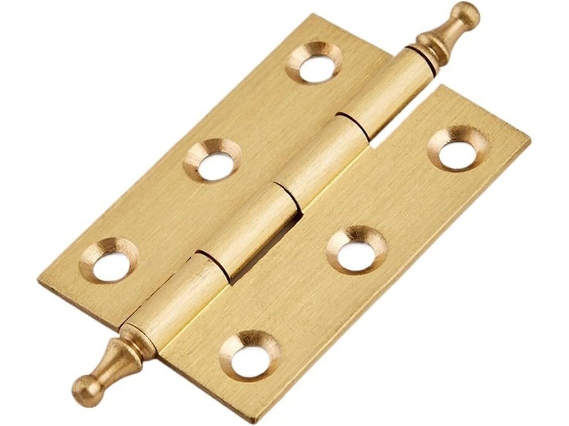 Dobradiças Decorativas Para Portas De Armários E Gabinetes Em Latão Escovado Dourado, 2, 5 3-pacote Com 1 Unidade 2, 5 Polegadas