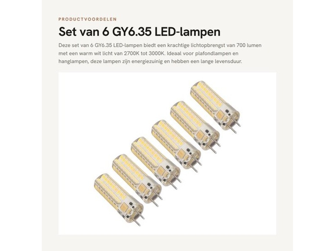 Lâmpada Led 7w 700lm - 6 Unidades - Ac/dc 12v - 360 Graus - Luz Aconchegante (2700k/3000k) - Lâmpada De Maiz Para Lâmpada De Pendo/abobrinha