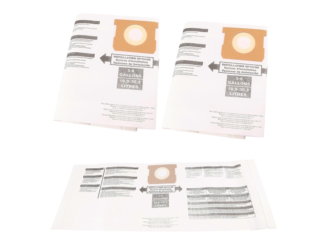 Saco Para Pó Seco De 5 A 8 Galões Para Aspirador De Pó, Modelos 90661 E 9066100.