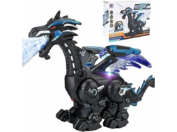 Ats brinquedo de Dinossauro Mecânico Móvel com Som, Luz e Andar, Brinquedo de Dinossauro Funcional com Spray