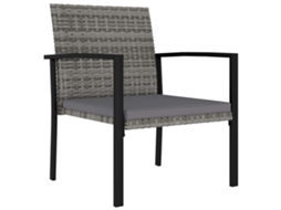 Maison Exclusive - Cadeiras De Jantar Para Jardim 2 Pcs Vime Pe Cinzento