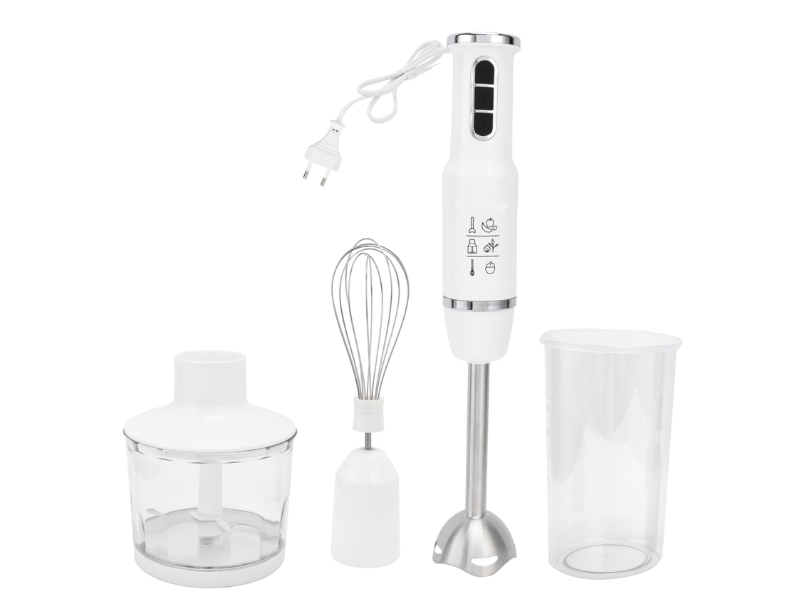 Liquidificador de mão 750w multifuncional 3 marchas processador de alimentos branco | S/MARCA