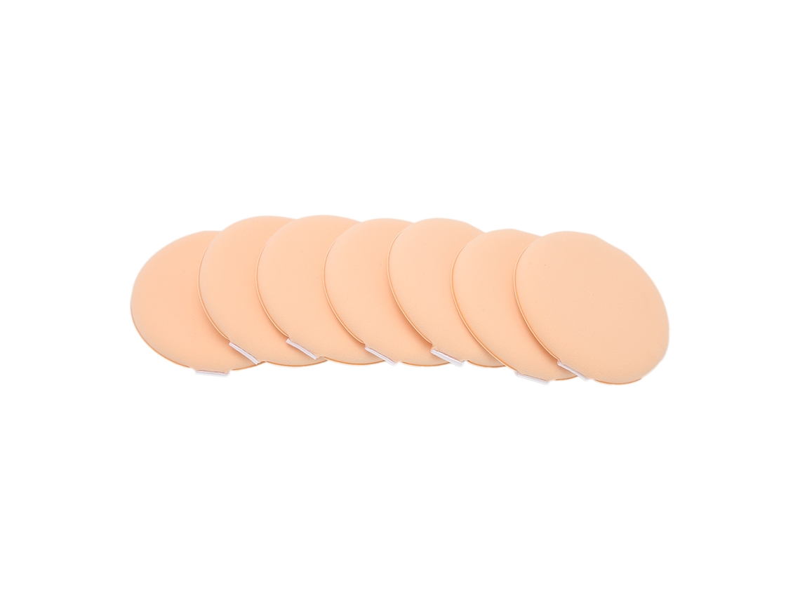 7 Esponjas De Maquiagem Para Pó Solto, Material Natural, Duplo Uso (úmido/seco), Adequado Para Todos Os Tipos De Pele